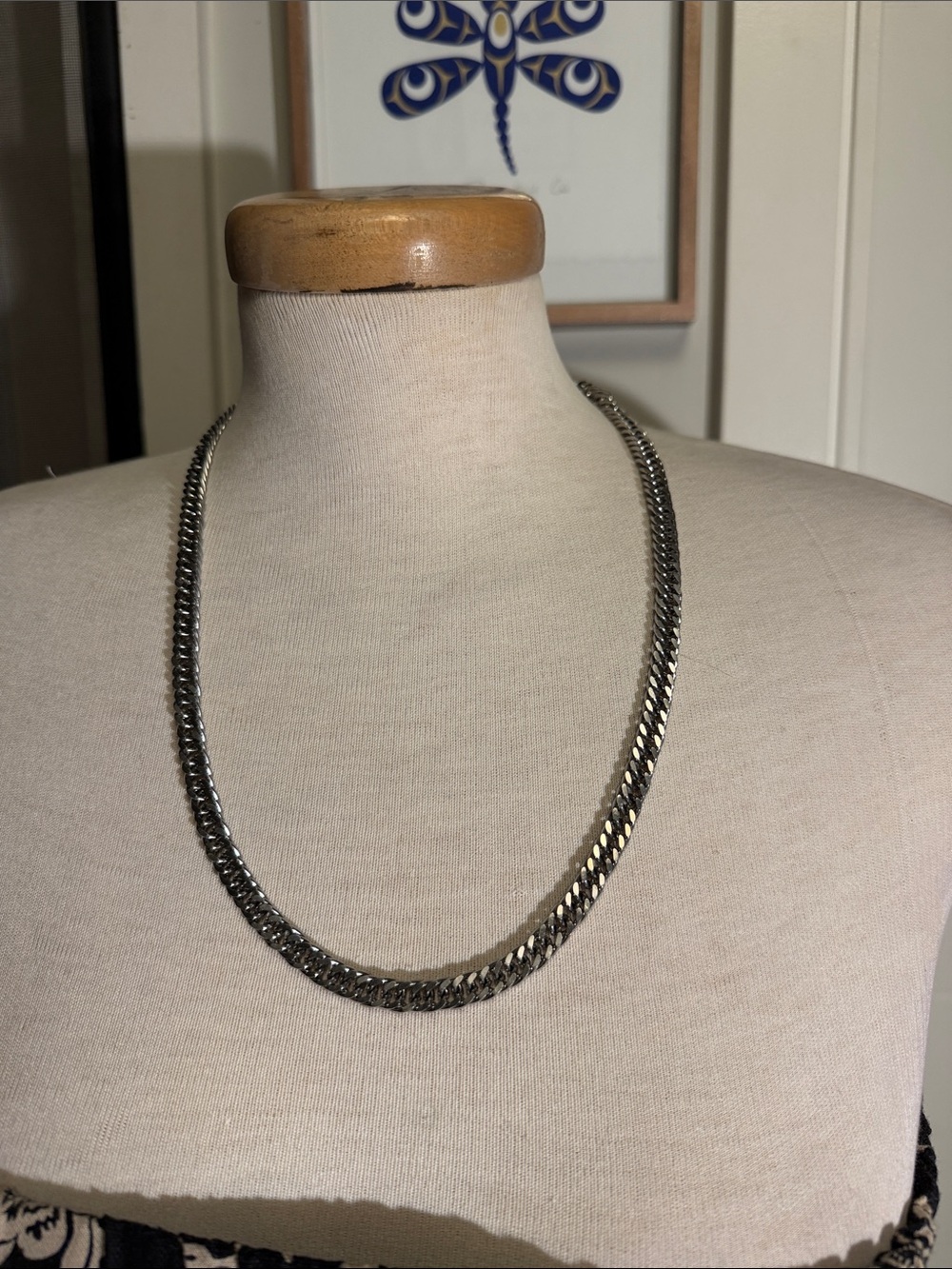 Source Unknown Polished Silver Double-Chain Necklace
